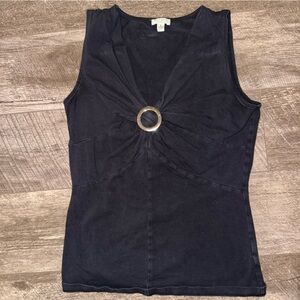 Nine West Black Sleeveless Top